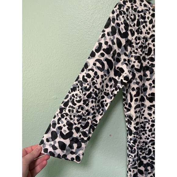 Tommy Bahama Women's Cheetah Print Knee Length Long Sleeve Dress Size Small - Picture 4 of 9